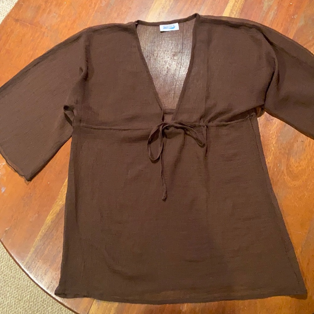 Brown beach coverup